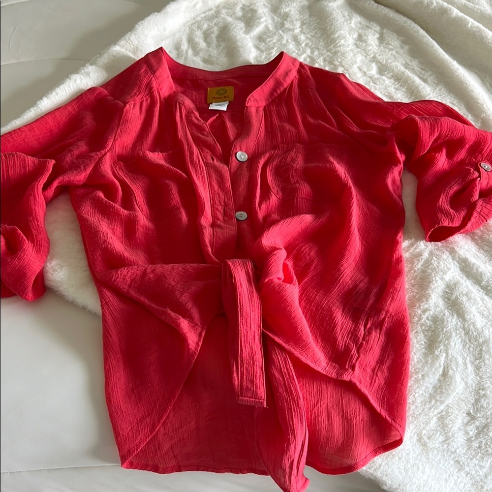 Red Button-Up Shirt